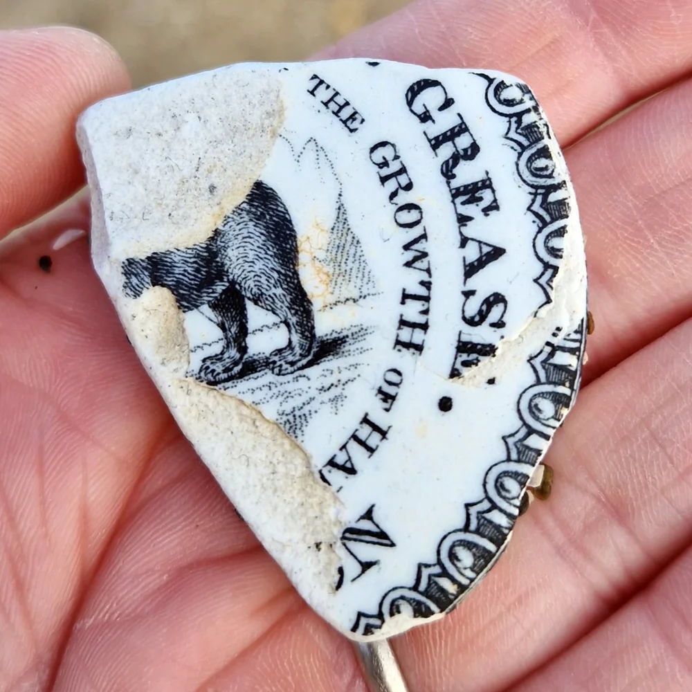 Beachcombing find: 11 Bear Grease Ointment Pot 1800s