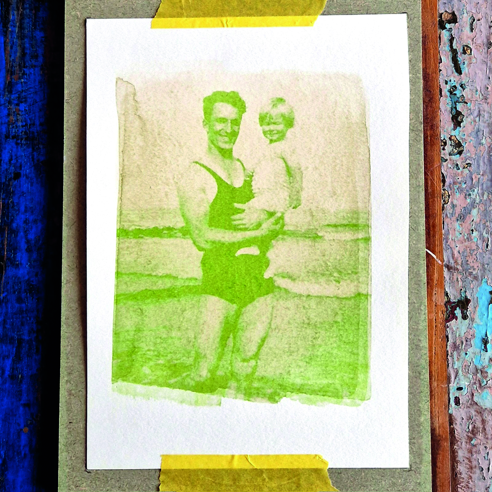 Wild garlic anthotype photograph made with a plant-based emulsion